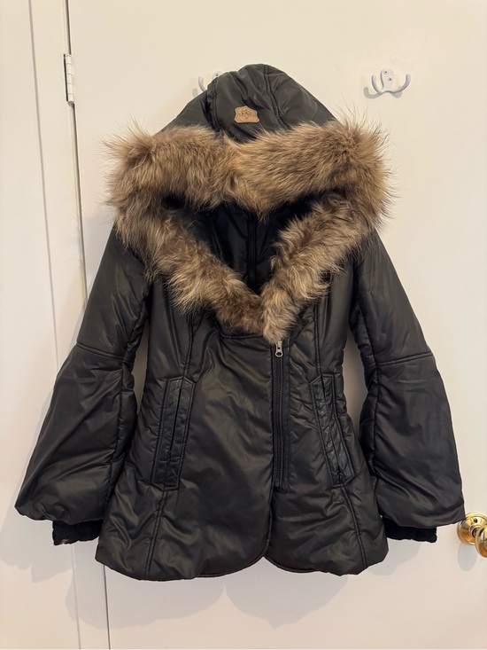 Mackage Jackets & Blazers - Mackage Women's Black Hooded Puffer Coat with Fur Trim